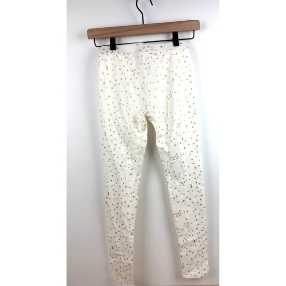 Crewcuts Girls White Leggings NWT Gold Stars & Moons Kids Size 12 - Picture 3 of 6